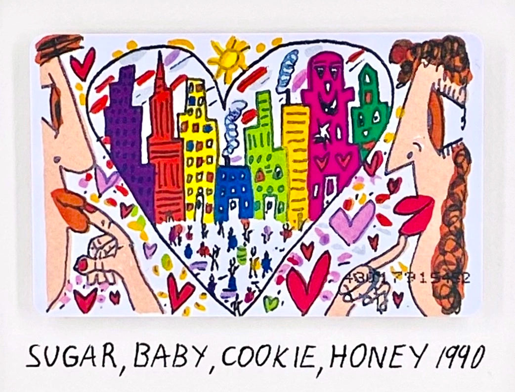 James Rizzi Sugar, Baby, Cookie, Honey gerahmt mit Museumsglas