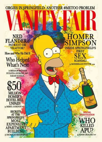 Kobalt Homer Simpson Vanity Fair - Galerie Vogel