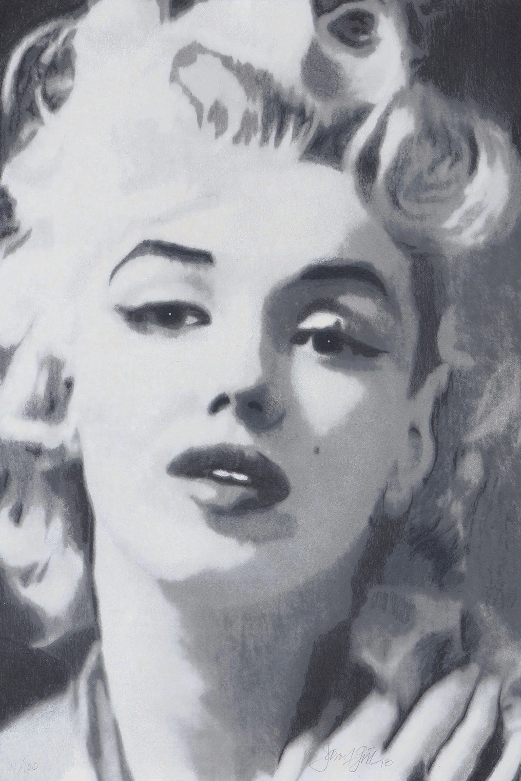 James Francis Gill  Marilyn Monroe Black and White - Galerie Vogel