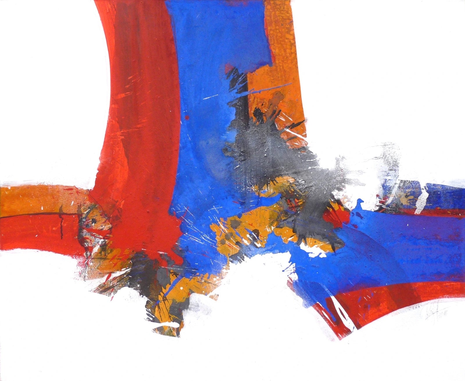 Roger Greßl "Colour composition in blue red"